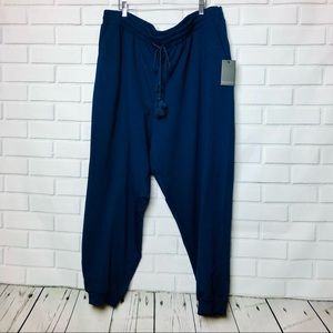 NWT ELOQUII JOGGERS w/ TASSELS Plus Size 22-24 // Navy.               A2-19B